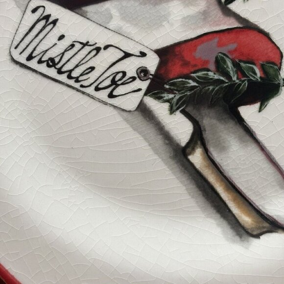 Christmas Unique Shoes Holiday Lane VTG Y2K Set Of 6 Salad/Dessert Plates NEW - Picture 11 of 11